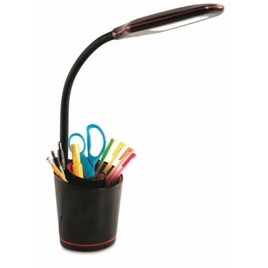 Lampka biurkowa z przybornikiem Elsa czarno czrwona Nilsen