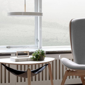 Lampa wisząca Asteria medium perłowa biel UMAGE