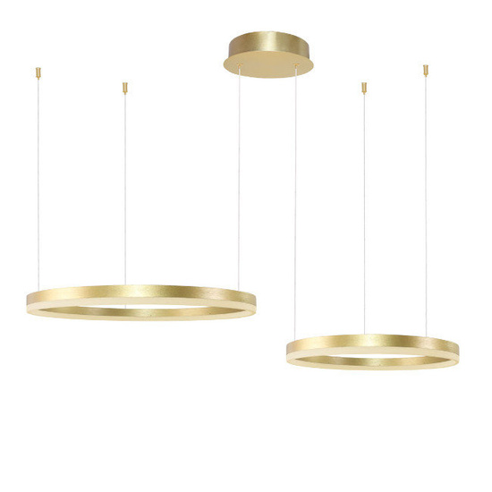 Ściemnialna lampa wisząca Halo 80 + 60 Gold Azzardo + pilot