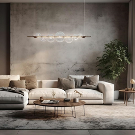 MOOSEE lampa wisząca ECHO 140 złota