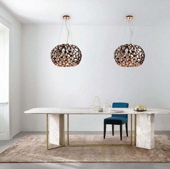 Lampa wisząca Carera Gold OPEN DESIGN HIGHLIGHTS