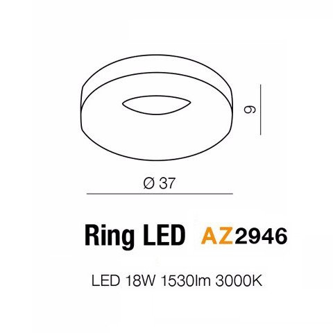 Ledowy plafon Ring satyna AZ2946 Azzardo