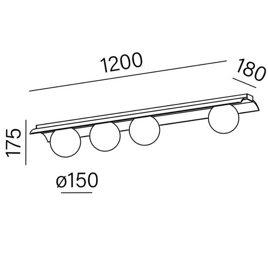 MODERN BALL asymmetry x4 LED AQFORM