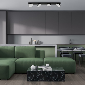 Reflektory Castelio 4 czarny Italux