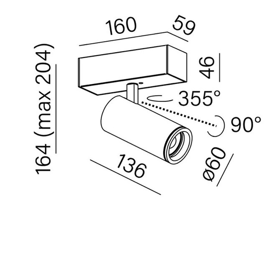 reflektor HYPER zoom LED Ø60 AQform