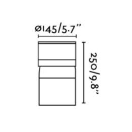 Słupek ogrodowy SETE ciemnoszary 75521