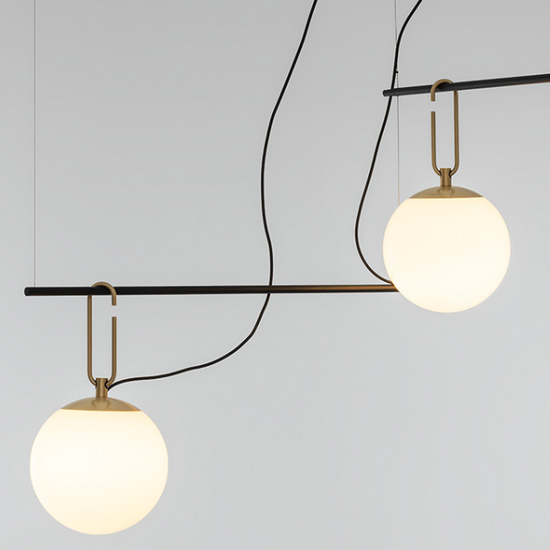 Lampa wisząca ze szkła dmuchanego NH S3 2 Arms Artemide