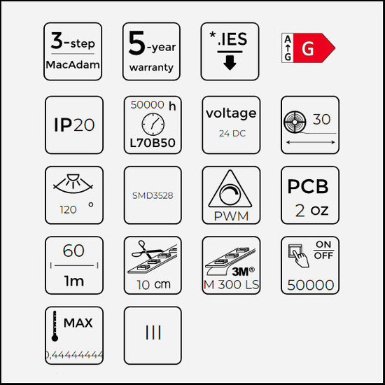 Taśma 300 SMD3528 24V 3000K 4,8W LED line - rolka 30m