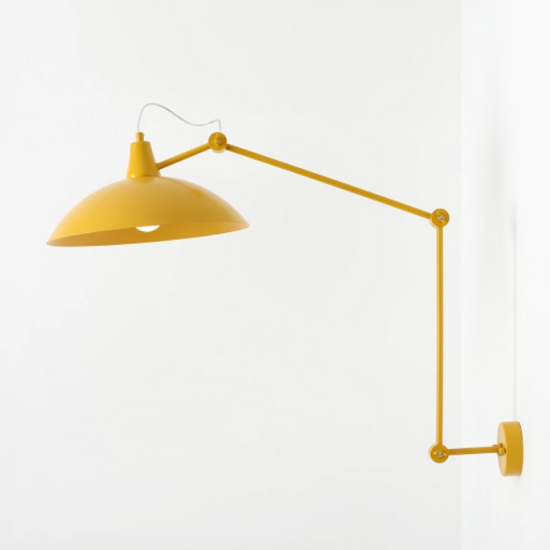 Kinkiet na wysięgniku musztardowy MELOS 808PL_G14 ALDEX