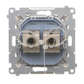 Gniazdo komputerowe podwójne ekranowane RJ45 kat. 6 Simon 55