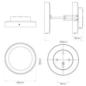 PODŚWIETLANE LUSTERKO NA WYSIĘGNIKU CATENA LED ASTRO 1137003