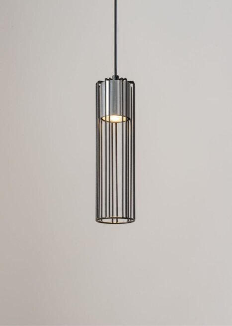 FOBIA 1 lampa wisząca czarny/srebrny 33448