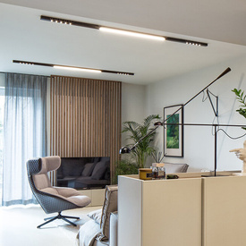 MIXLINE LED natynkowa listwa oświetleniowa AQform 216 cm switchDIM czarny 4000K 54°