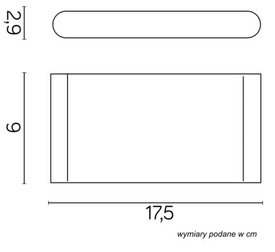 Kinkiet ogrodowy SLIM M1016 BL marki SU-MA