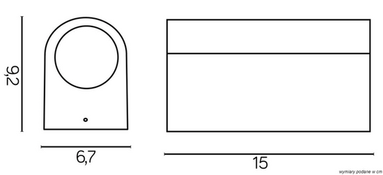 Kinkiet zewnętrzny MINI 6002 AL SU-MA