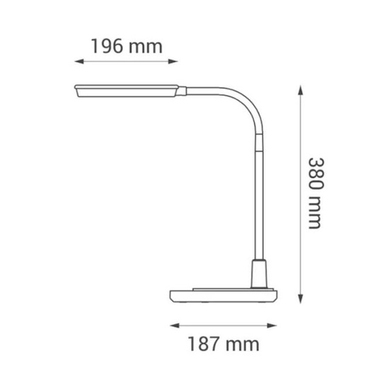 Lampka biurkowa LED Magnum Nilsen biała