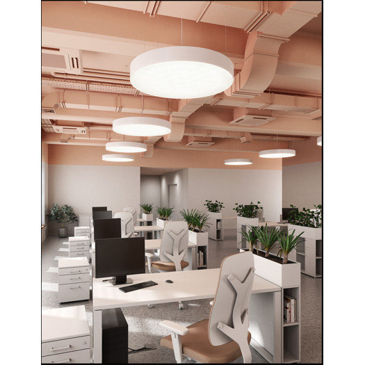 Lampa wisząca BIG SIZE next round LED mikropryzma AQFORM