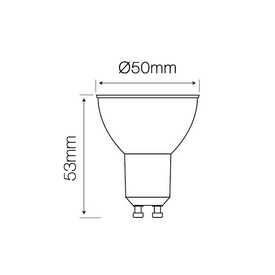 Żarówka LED line® GU10 5W 4000K 410lm 220-260V 50°