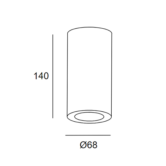 PIPE natynkowy czarny 15-0073-05-23 Leds-C4 