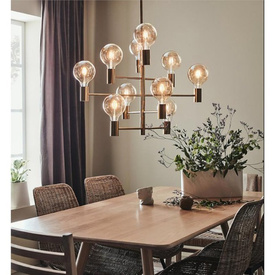 Lampa wisząca Paris 10L mosiądz Markslojd