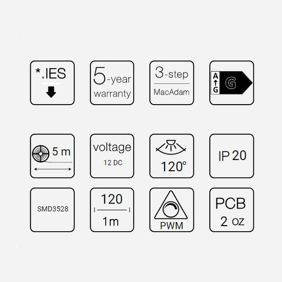 Taśma LED line 600 SMD 3528 biała zimna 10000K