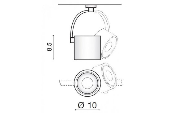 Oprawa natynkowa COSTA ARM Black Azzardo