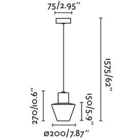Lampa wisząca Mistu ciemnoszary 74427C-02