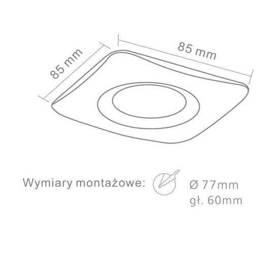 Oprawa do wbudowania Bello Bianco OPEN DESIGN HIGHLIGHTS