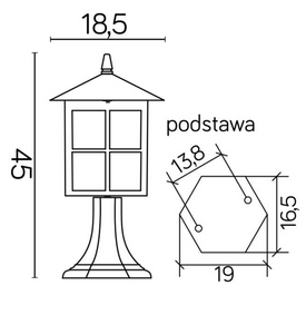 Słupek ogrodowy WENECJA K 4011/1/KW SU-MA