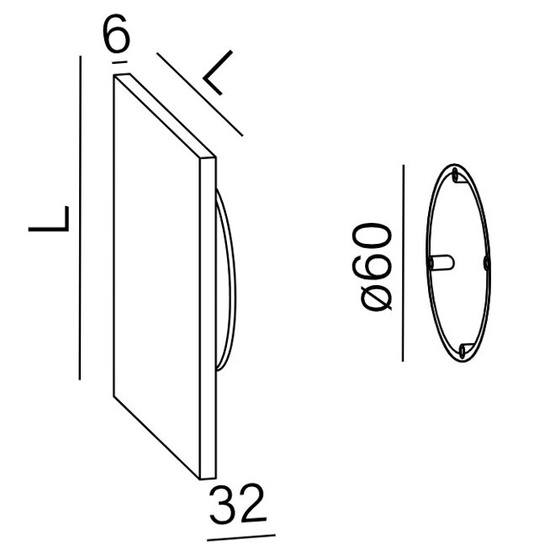 Kinkiet MAXI POINT SQUARE LED AQform