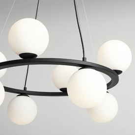 Lampa wisząca KRONE 8 BLACK Aldex