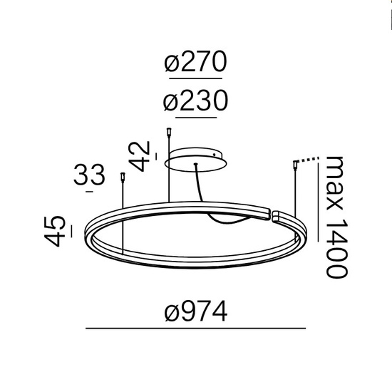 Lampa wisząca RIBBY circle up&down LED AQFORM