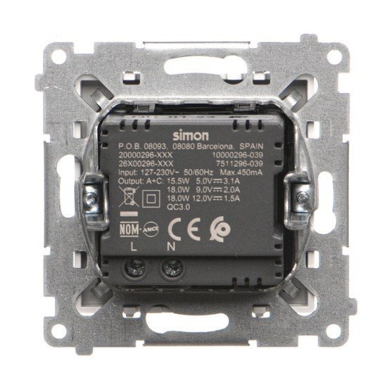 Ładowarka USB podwójna Simon 55