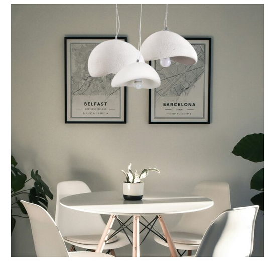 Lampa wisząca STONE FLAT biała 60 cm