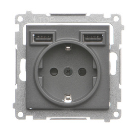 Gniazdo Schuko ze zintegrowaną ładowarką Simon 55