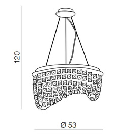 Lampa wisząca z kryształkami CARMEN Azzardo AZ1284