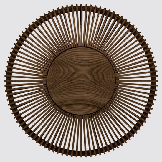 Kinkiet/Plafon Clava Up wood L - 49 cm, ciemny dąb Umage