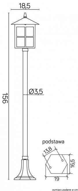 Słupek ogrodowy WENECJA K 5002/1/KW SU-MA