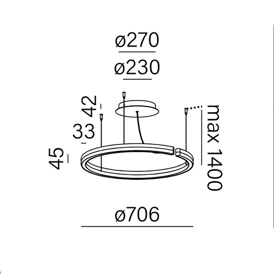 Lampa wisząca RIBBY circle up&down LED AQFORM