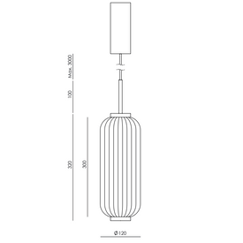 Lampa wisząca Elma starzone złoto C1312/S Aromas