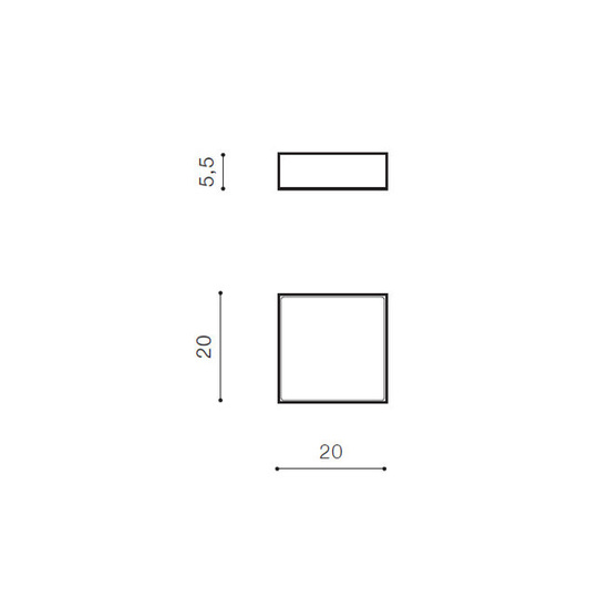 Plafon zewnętrzny  Casper Square Grey IP54 Azzardo 