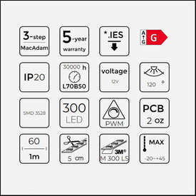 Taśma 300 SMD3528 12V 6500K 4,8W 50m LED line - rolka 50m