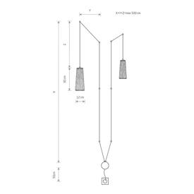 Lampa ścienna regulowana z włącznikiem DOVER II 9263 Nowodvorski