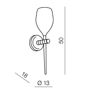 KINKIET IZZA SMOKY AZZARDO