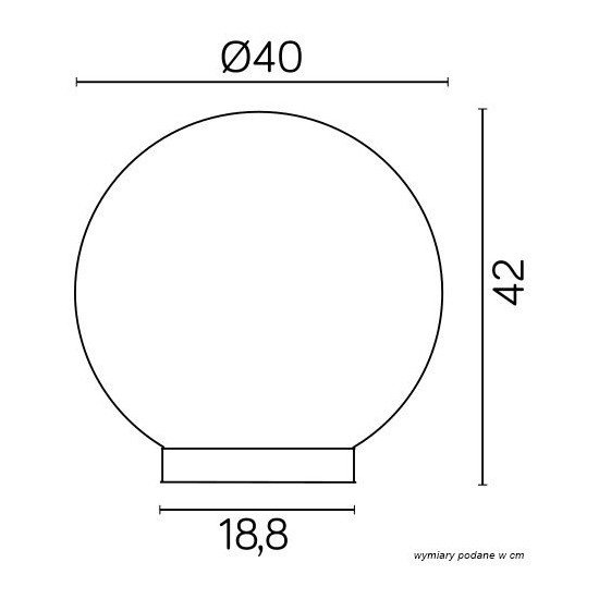 Lampa stojąca zewnętrzna Suma kula Alekule G 400 Z