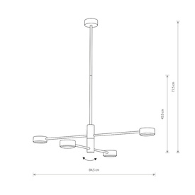 Lampa wisząca ORBIT IV 7945 czarna Nowodvorski