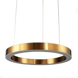 Lampa wisząca CIRCLE 60 ledowa 60 cm mosiądz