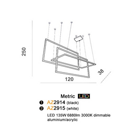 Lampa wisząca METRIC Azzardo