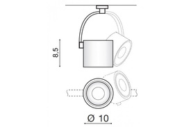 Oprawa natynkowa COSTA ARM Black Azzardo