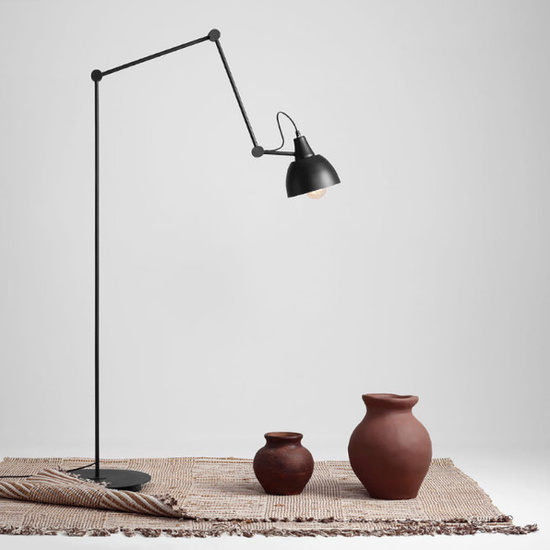Lampa podłogowa Aida 843A czarna ALDEX